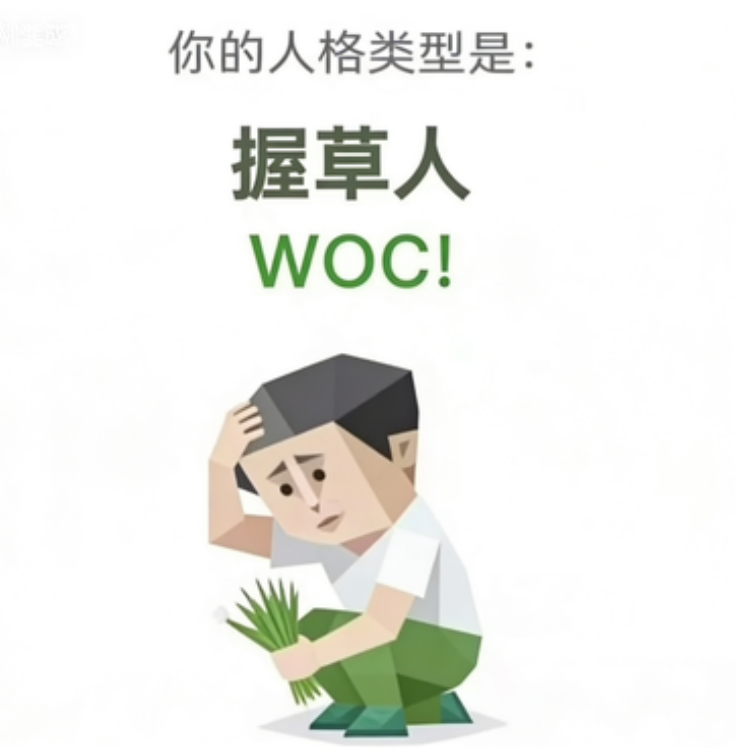 WOC! SBTI personality type - 握草人